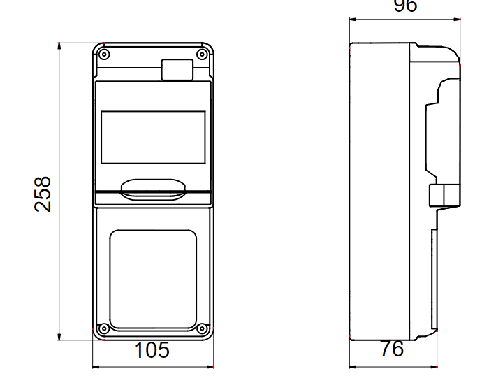لوحة توزيع جويس مانع مياه IP67