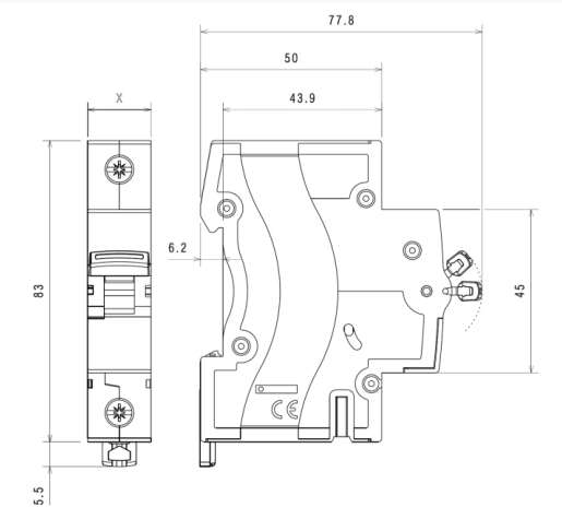 قواطع ليجراند فرعية منمنمة MCBs RX 6000 1Pole