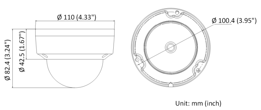 Camera HikVision 1-Line IP 4MP Dome - Turret 2.8 MM