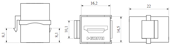 لقمة HDMI جويس أسود