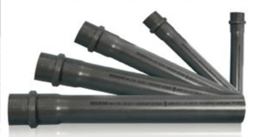ماسورة بيت الهندسة UPVC رأس وذيل 6 متر بالجوان (لون رمادي)