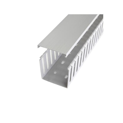 مجري مفتوح ابيض PVC Slotted Cable Trunkings Akis Plastic
