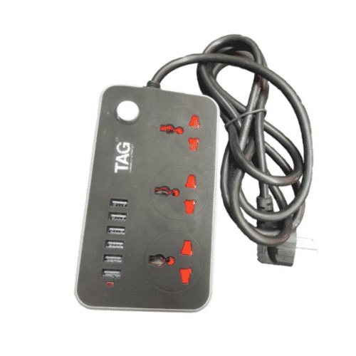 Power Strip 3 outlets + 6USB