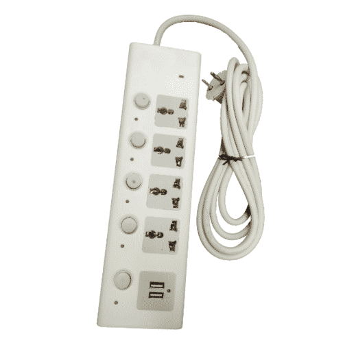 Power Strip 4 outlets + 2USB