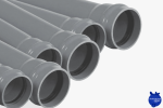 ماسورة بيت الهندسة UPVC رأس وذيل 6 متر (لون رمادي) - Image 6