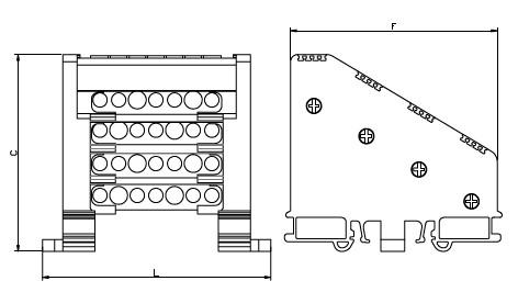 6.5x9mm² 10 DÖRT KUTUPLU DAĞITICI ÜNİTE,KAPAKLI (YÜKSEK TİP)