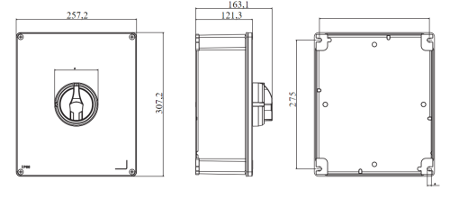 مفتاح فصل جويس للطوارئ خارج 100 أمبير IP66 - معدن - Image 2