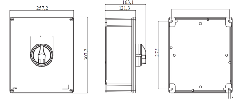مفتاح فصل جويس للطوارئ خارج 63 أمبير IP66 - معدن - Image 2