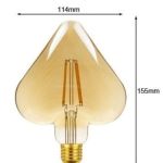 Edison Lamp Decor heart
