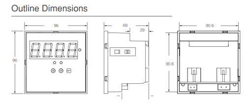 ملتيميتر ماكيل 9*9 سم Phase Sequence Protection V.A.HZ.COS 2 Relay NO 5A - Image 7