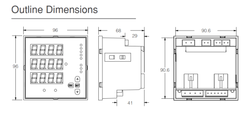 ملتيميتر ماكيل 9*9 سم Phase Sequence Protection V.A.HZ.COS 2 Relay NO 5A - Image 2