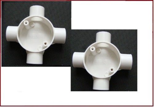 بواطة رباعي بيت الهندسة UPVC لماسورة (اللون أبيض) - Image 3