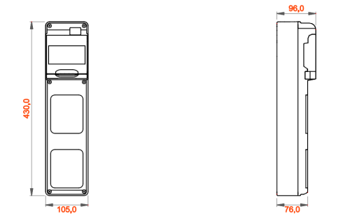 لوحة توزيع مانع مياه 2 فتحة 16/32 أمبير - Image 2