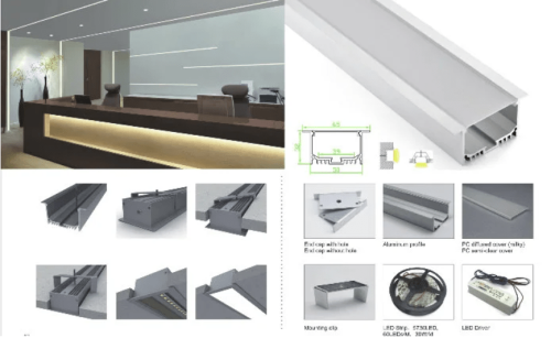Profile Flush Led inner width 75mm / outer width 90mm / height 35mm - Image 9