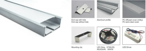 Profile Flush Led inner width 75mm / outer width 90mm / height 35mm - Image 10