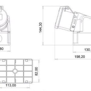 بريزة بيميز أرضي 32 أمبير خارج IP44