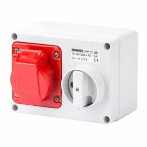 بريزة خارج جويس باللوك مستطيلة 16 أمبير  IP44 - 4