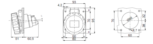 بريزة داخل جويس 32 أمبير IP67