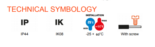 بريزة سكام داخل الحائط + ارضي 16 أمبير IP44