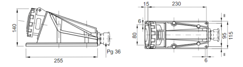 بريزة صناعي داخل جويس زاوية 90 IP67