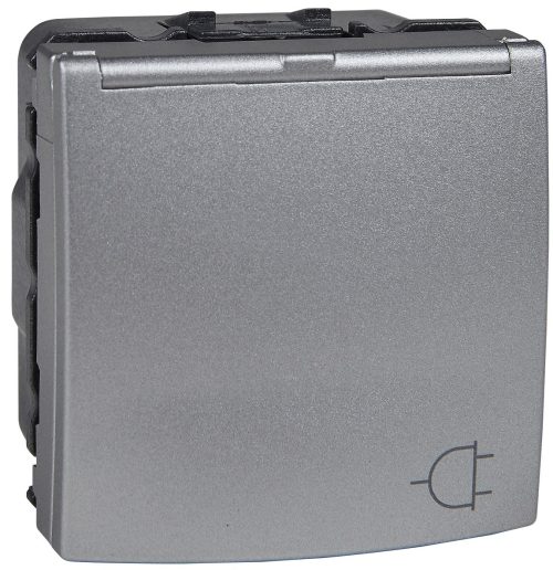 بريزة مجوفة بغطاء شنايدر 16 أمبير - فضي بريزة مجوفة بغطاء شنايدر 16 أمبير - فضي