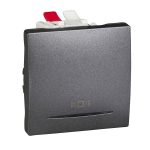 زر جرس شنايدر عريض - رمادي