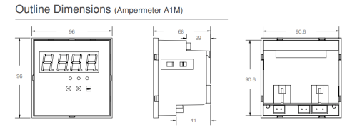 عداد فولت 9*9 سم ماكيل