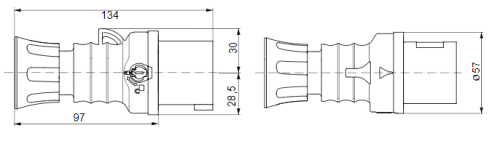 فيشة صناعي جويس 16 أمبير  IP44