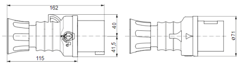 فيشة صناعي جويس 32 أمبير  IP44