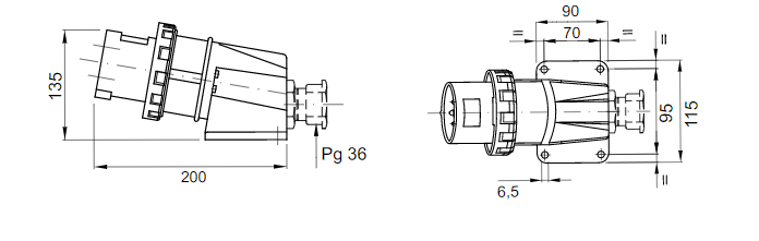 صناعي خارج جويس 63 أمبير ip67