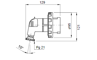 صناعي زاوية جويس 32 أمبير ip67