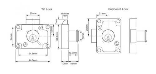 قفل باب خشبي مع اسطوانة