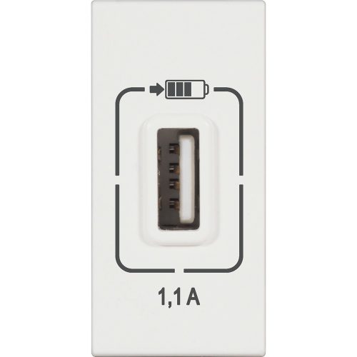 لقمة شاحن USB سوليدا - ابيض لقمة شاحن USB سوليدا - ابيض