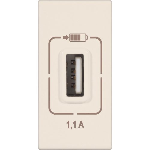 لقمة شاحن USB سوليدا - عاجي لقمة شاحن USB سوليدا - عاجي