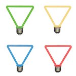 لمبة ديكور شكل مثلث صغير ضد الكسر