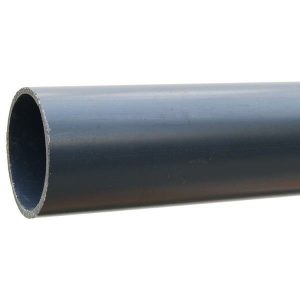 ماسورة بيت الهندسة 50مم UPVC رأس وذيل بالجوان سمك الماسورة 1.8مم (لون رمادي)