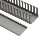 مجري مفتوح رصاصي  PVC Slotted Cable Trunkings Akis Plastic