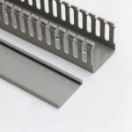 مجري مفتوح رصاصي  PVC Slotted Cable Trunkings Akis Plastic