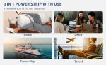 Power Strip 3 outlets + 3USB - Image 4