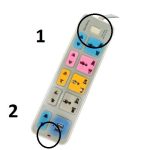 مشترك بسلك 4 فتحة + 4 عادة + 2USB بالمفتاح - Image 5