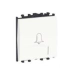 مفتاح جرس شنايدر ايزي ستايل بلمبة - ابيض