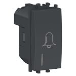 مفتاح جرس شنايدر ايزي ستايل بلمبة - اسود