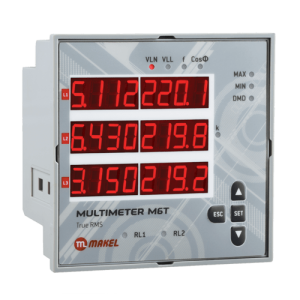 ملتيميتر ماكيل 9*9 سم Phase Sequence Protection V.A.HZ 1 Relay NO 5A